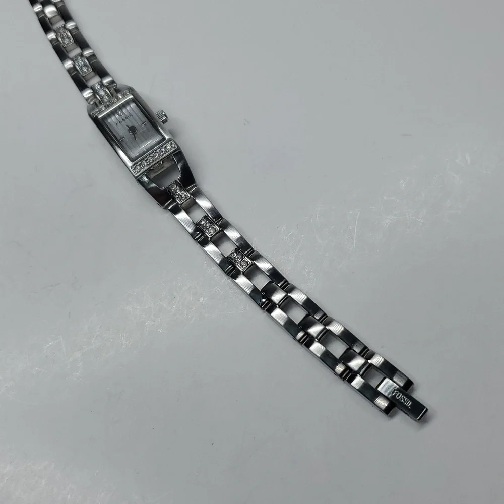 Vintage Fossil F² Watch ES1510 Silver Stainless Steel Watch